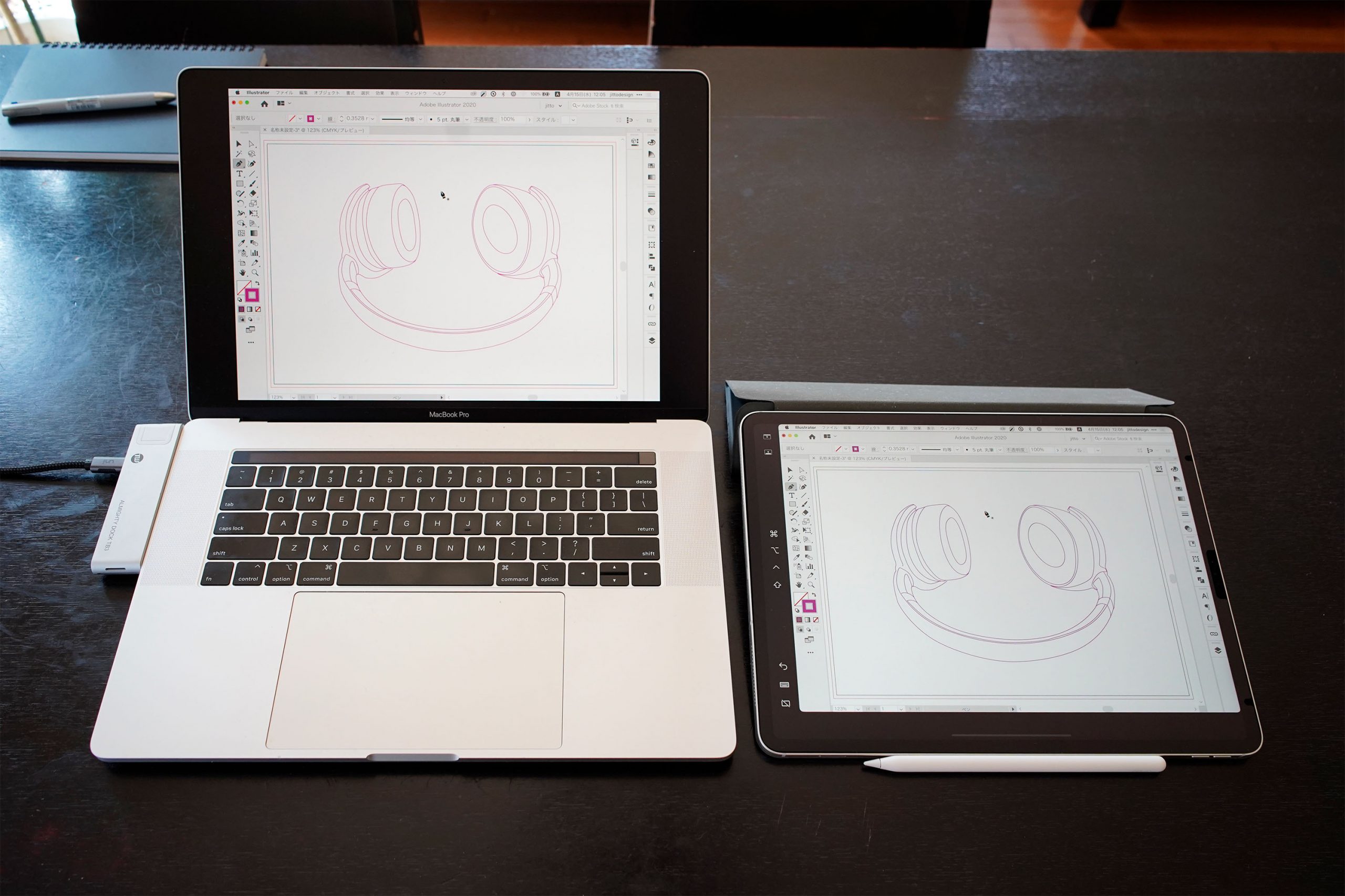 Ipad Proを液タブ化したら Illustratorのペンツールもそこそこ使えた