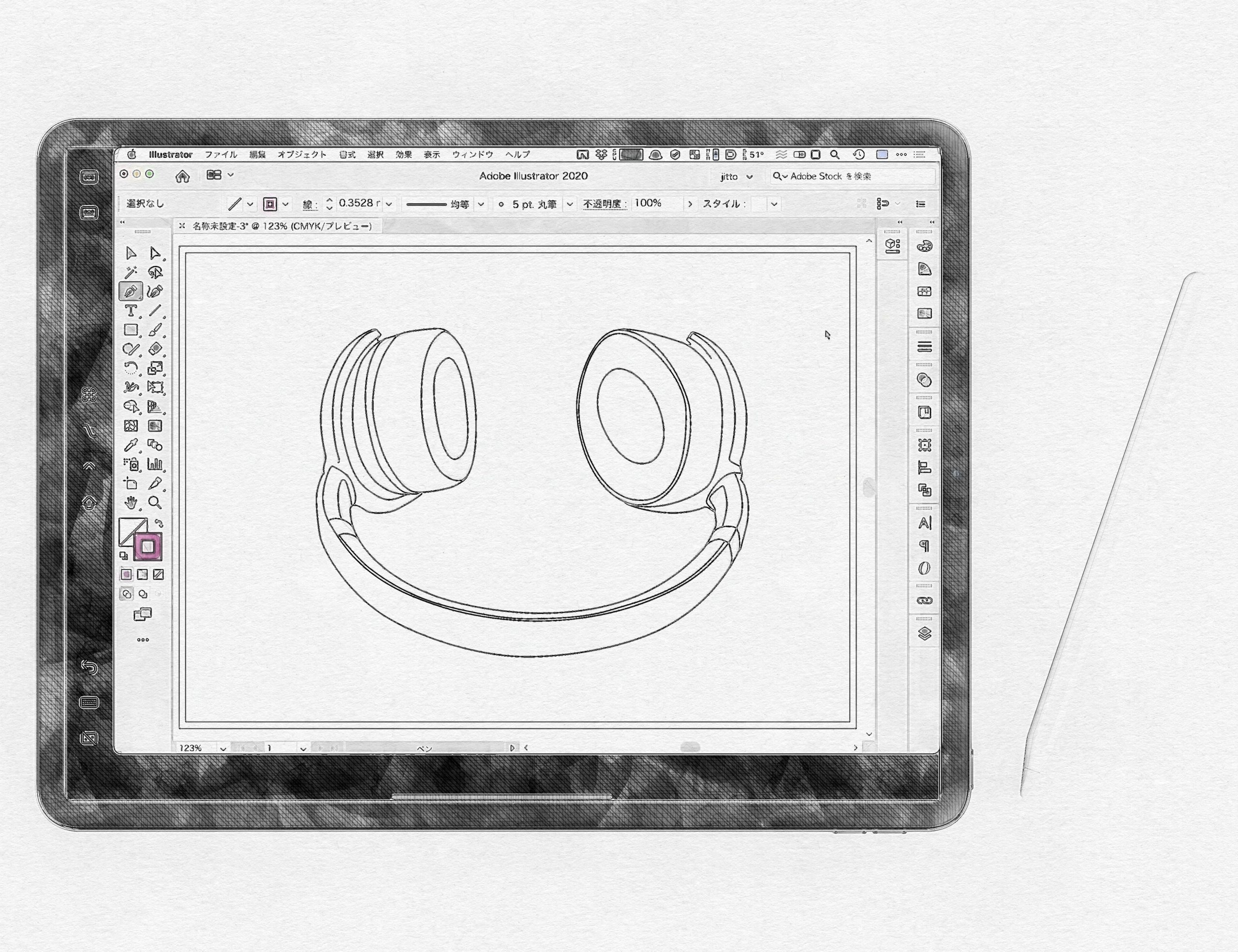 Ipad Proを液タブ化したら Illustratorのペンツールもそこそこ使えた Jittodesign Blog